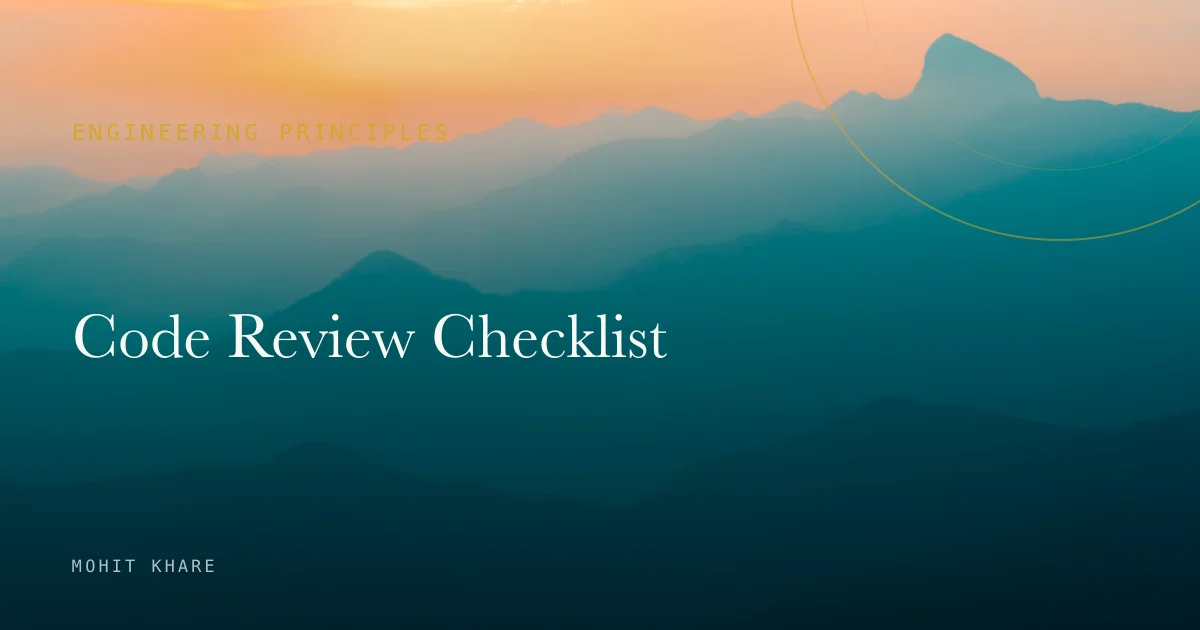 Code Review Checklist
