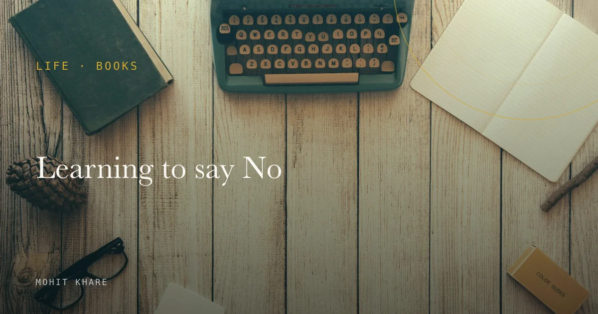 Learning to say No