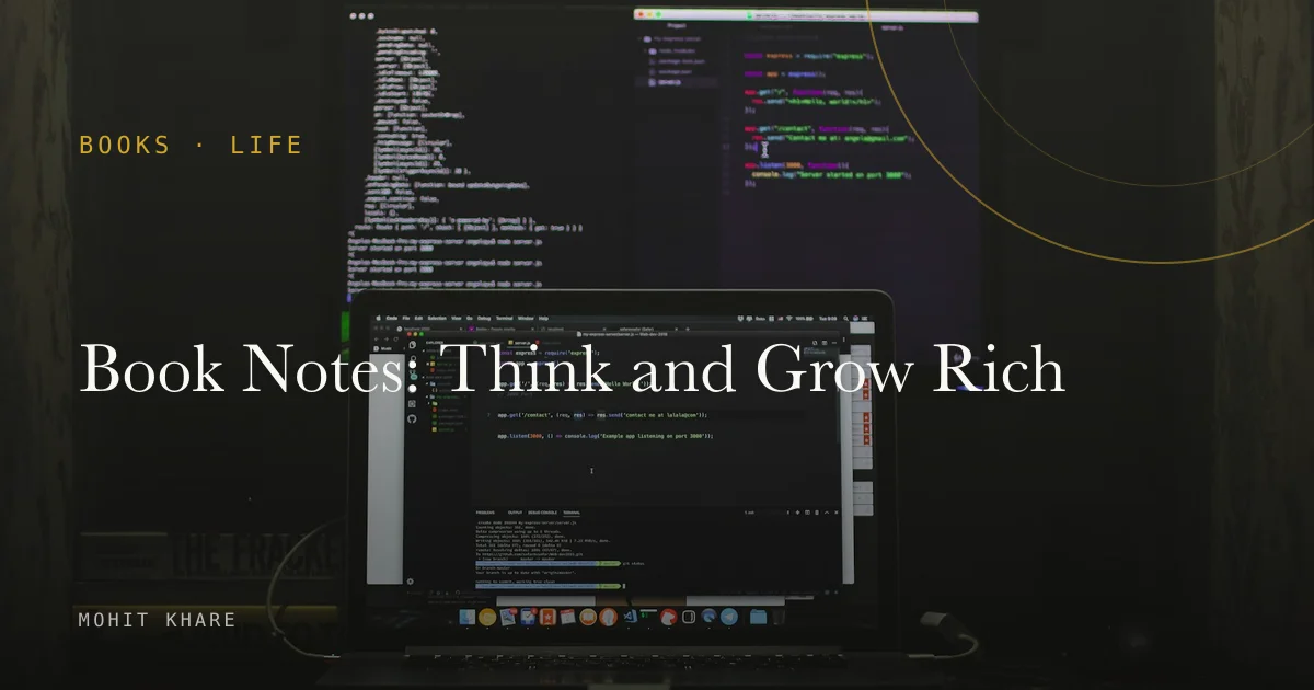 Book Notes: Think and Grow Rich
